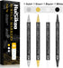 HuiSikoo 4 Pack (4 Paint Marker, Dual Tip Acrylic Paint Pens with Medium Tip and Brush Tip, Ideal for Wood, Rock