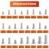 1200Pcs Phillips Pan Head Small Machine Screws, Mini Screw Assortment Kit for Eyeglasses Watches