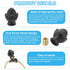 36 28mm 1 Set PATIKIL x Lamp Finials Caps Knob, Solid Lamp Shade Top Decoration Screw Cap Nuts with Brass Reducing