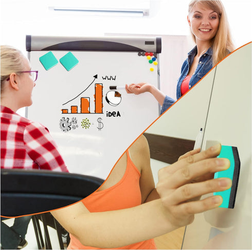 Dry Erase Erasers, 48 Pack - Magnetic Whiteboard Cleansers, Small Dry Erase Erasers