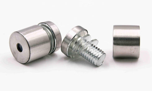 RuoFeng Stainless Steel Wall Mount Glass Standoff Holder 12 Pcs (19x20mm) with Screw Nails Advertising