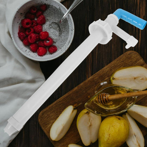 18.5 Inch SHOWERORO Manual Honey Extractor Honey Filling Pump Beekeeping Equipment for Efficient Transfer and Syrup