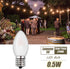 Christmas Village Replacement Light Bulbs C7 Edison LED Mini Night Light Bulbs E12 Candelabra Base 2700K Warm White (6