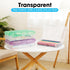 Plastic Pencil Box, Large Pencil Case, Clear Pencil Boxes with Snap-tight Lid, Hard Crayon Box Storage Marker Organizer