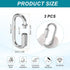 5mm Pack 3 MECCANIXITY Chain Connectors, Thick Quick Link Screw Lock Oval Clips for Chandelier Pendant Lights, Chrome