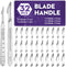 32PCS 30 Scalpel Blades with #10#11#23 Scalpels, Surgical Sterile Blades Including Two Handles for Crafts & More