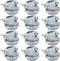 12pcs 1/2 Inch Clamp Type Cable Connectors for Metallic Conduit to Protect Cables, Silver-Zinc