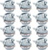 12pcs 1/2 Inch Clamp Type Cable Connectors for Metallic Conduit to Protect Cables, Silver-Zinc