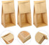 FENICAL 50pcs Packaging Small Kraft Paper Bread Bags with Wire Tie Self-sealing for Homemade Bread Storage and Bakery