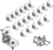 HARFINGTON 20pcs L-Shaped Corner Bracket 0.8" x 0.8" x 0.6" Stainless Steel