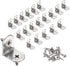 HARFINGTON 20pcs L-Shaped Corner Bracket 0.8" x 0.8" x 0.6" Stainless Steel