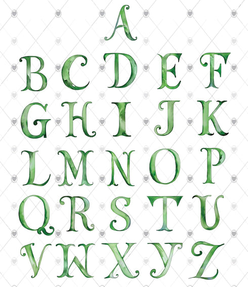 Designing Moments Monogrammed 25-17 Custom Mardi Crest Monogram Folded Note Cards, Watercolor Mardi Gras Green