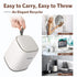 Mini Countertop Trash Can with Press Type Lid, 1.5 L / 0.40 Gal Wastebasket Dispenser, 3 Rolls of Trash Bags (White)