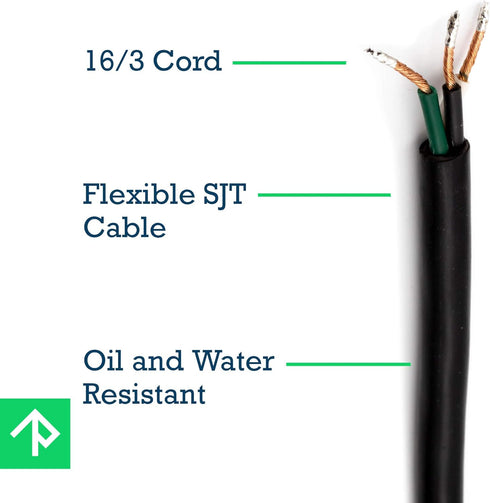 Rebuild Skills Replacement Power Tool Cords for Drills, Sanders, Grinders, Vacuums, Miter Saws, 8' ft, 16/3