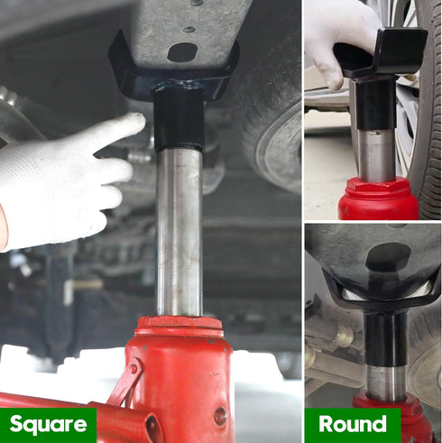 Bottle Jack Adapter for 12t Bottle Jack, Safe Steel Lifting Saddle for 3 Inch and 4 Inch Round & Square Axle Tube