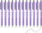 Writon Retractable Gel Pens - Comfort Barrel - 0.7mm Fine Point - Purple Ink - 12 Pack