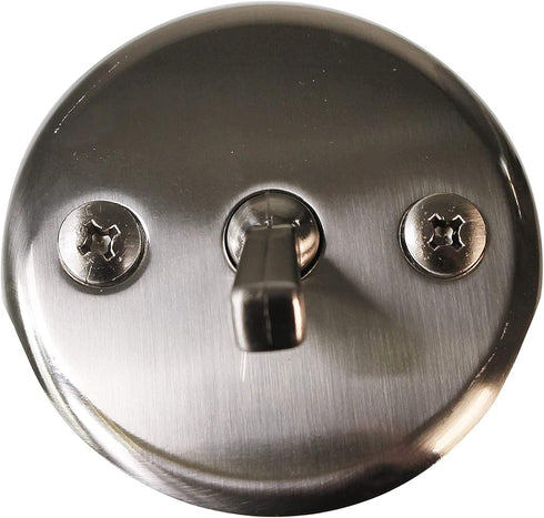 Westbrass R92-07 Trip Lever Tub Trim Set, 3-1/8" with 2-Hole Overflow Faceplate in Satin Nickel