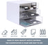Desk Organizer with Drawer, Office Storage Box with 4 Acrylic Drawers for Desktop, Dressing Table, Home
