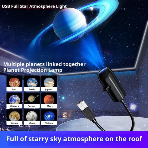 Generic 10/6 360 (6 Starry Sky Projector for Bedroom - USB Powered Planetarium Projector with Replaceable Films