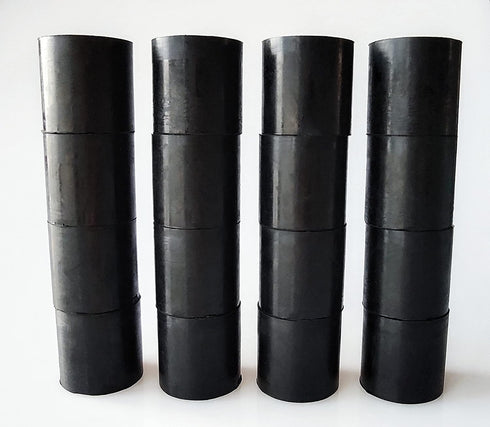 Multi Purpose Rubber Spacer 1 3/16 Inch OD x 3/8 Inch ID x 1 3/16 Inch Thickness, Black Neoprene Washers (16)