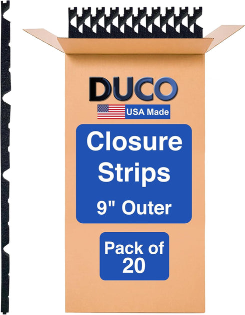 Duco 9in Classic Rib Profile Foam Closure Strips, 3 ft Long Outside Roof Closure Strips (20 Pcs)