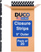 Duco 9in Classic Rib Profile Foam Closure Strips, 3 ft Long Outside Roof Closure Strips (20 Pcs)