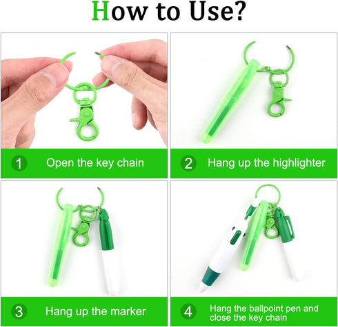 WXJ13 24 Pieces Mini Highlighter Nurse Pen Pack, 6 Tip Highlighter, 6 Retractable Ball Pen, 6 Permanent Marker,