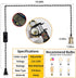 19.68 Plug in Pendant Light Cord hanging light kit with switch,Farmhouse Hanging Lights ft power cord length,Hemp Rope