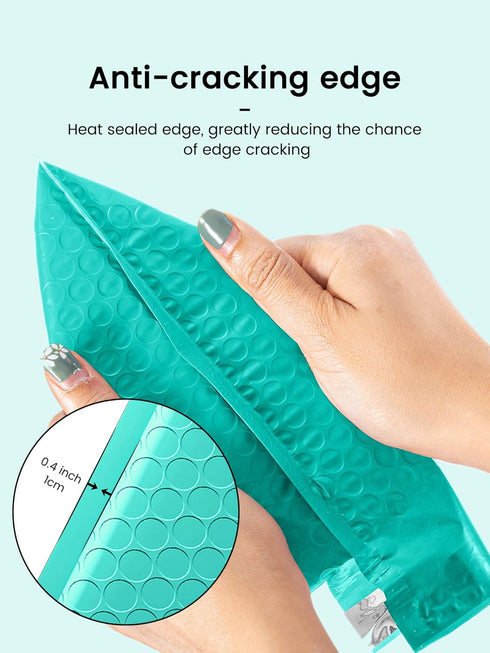 GSSSUSA Bubble Mailers 4x8 Inch, 50 Pack Padded Envelopes for Mailing Jewelry, Small Business, Teal