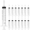 24 Pack 12ml/cc Plastic Syringe with Tip Cap, Small Sterile Syringe for Scientific Labs, Measuring, Watering