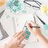 UPIHO Teal Desk Accessories Set, Green Office Supplies with Stapler, Tape Dispenser, Remover, Clips, Scissors