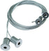 Longdex 2PCS 2m/6.56ft Light Suspension Cable Adjustable Pearl Chrome Stainless Steel Suspension Wire Cables Hanging