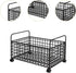 Milageto Rolling Book Cart Utility Cart Under Desk Dormitory Storage Box with Wheels Movable Storage Bin Book Bin