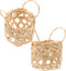 PRETYZOOM 2pcs Rustic Bamboo Lampshades Woven Pendant Light Covers Lightweight and Household