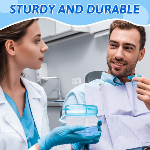 120 12 Sherr Pcs Dental Retainer Cases Bulk with Holes Colors Denture Case Mouth Guard Holder False Teeth Container