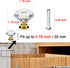 YourGift 6 Pack Drawer Knobs, Diamond Shaped Crystal Glass 30mm Cabinet Pull Handles (Gold)