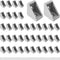 bociloy 40PCS 20x20x15mm Plastic Corner Braces, 90 Degree Small L-Shaped Brackets, 2 Holes