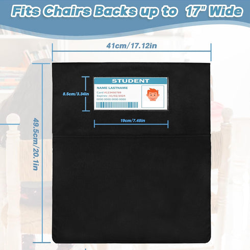 6 20"x17", k-2, PCS Chair Pockets for Classroom Seat Sacks for Classroom Chairs Student Chair Pockets with Name Tag