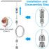 2m/6.6ft 8 Set 3 PATIKIL Ceiling Hanging Wire Cable Kit, Adjustable Light Suspend Cable Kit Panel Hanging Rope Clamp
