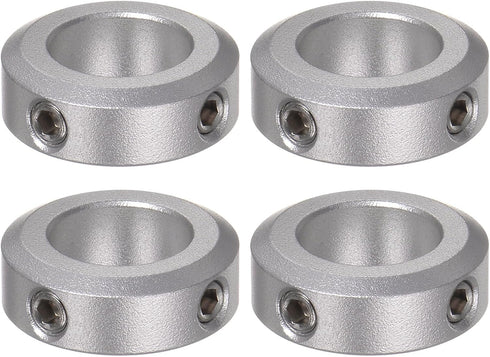 HARFINGTON 4pcs Aluminum Alloy Set Screw Shaft Collars, 14mm Bore, 24mm OD, 8mm Width for Gearbox, CNC Machine Tools