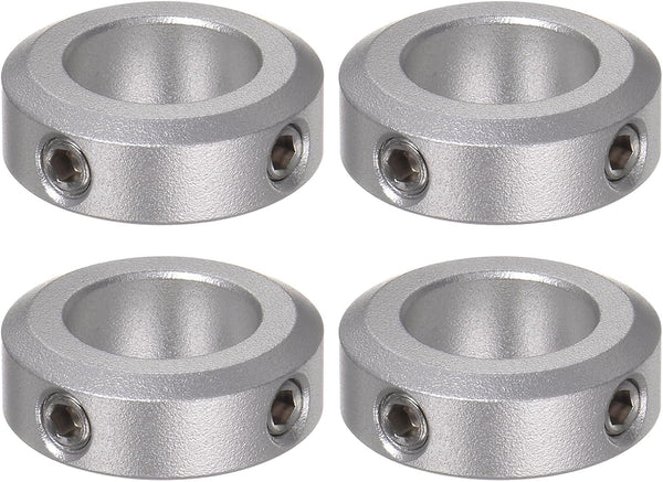 HARFINGTON 4pcs Aluminum Alloy Set Screw Shaft Collars, 14mm Bore, 24mm OD, 8mm Width for Gearbox, CNC Machine Tools
