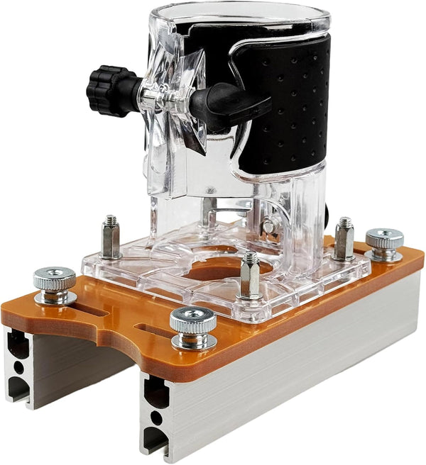 Flylin Wood Trimmer Router Base, 2 in 1 Fastener Slotting Bracket, Compact Wood