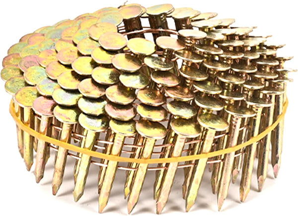 BHTOP 1200 Count Coil Roofing Nails - 1-1/4 Inch x .120-Inch for Roofing Nail Gun, Smooth Shank Electro Galvanized
