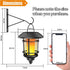 2 Pack Dynaming Solar Flame Wall Lanterns, Outdoor Solar Wall Hanging Lights, Flickering Flame LED Lights Auto On/Off