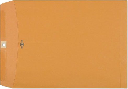 EnDoc 10 x 13 Clasp Envelopes, 100 Pack, Brown Kraft, 28lb Heavyweight Paper