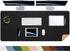 Large Desk Mat 47.2" x 17" Black Leather Desk Pad Protector with Natural Cork & PU Leather, Waterproof Desk Blotter Pad