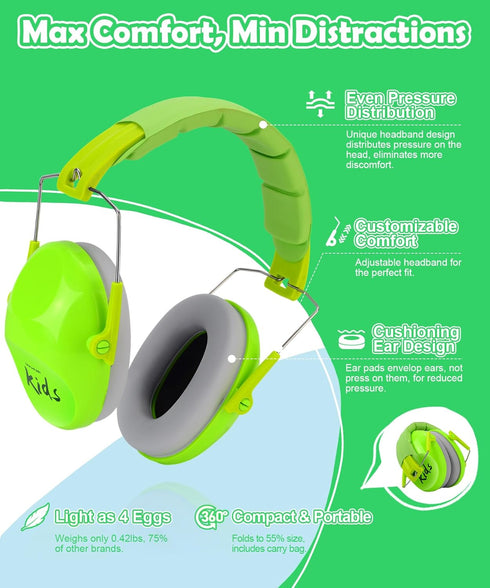 PROHEAR 032 2.0 Kids' Noise Cancelling Headphones - 25dB Reduction, Adjustable Ear Protection for Concerts & Events -