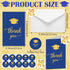 Motiskyy 50pack/150 2026 Pcs Graduation Thank You Cards with Envelopes End of Year Graduation Thank You Cards Bulk Blue