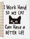 Cat Spiral Notebook Journal, 5.5 x 8.3 inches, Funny Peeking Cat Themed Lined Hardcover Notebook for Cat Lovers