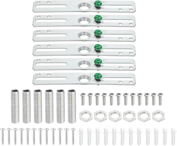 PATIKIL 4" Light Crossbar Kit, 6 Set Universal Light Fixture Mounting Bracket